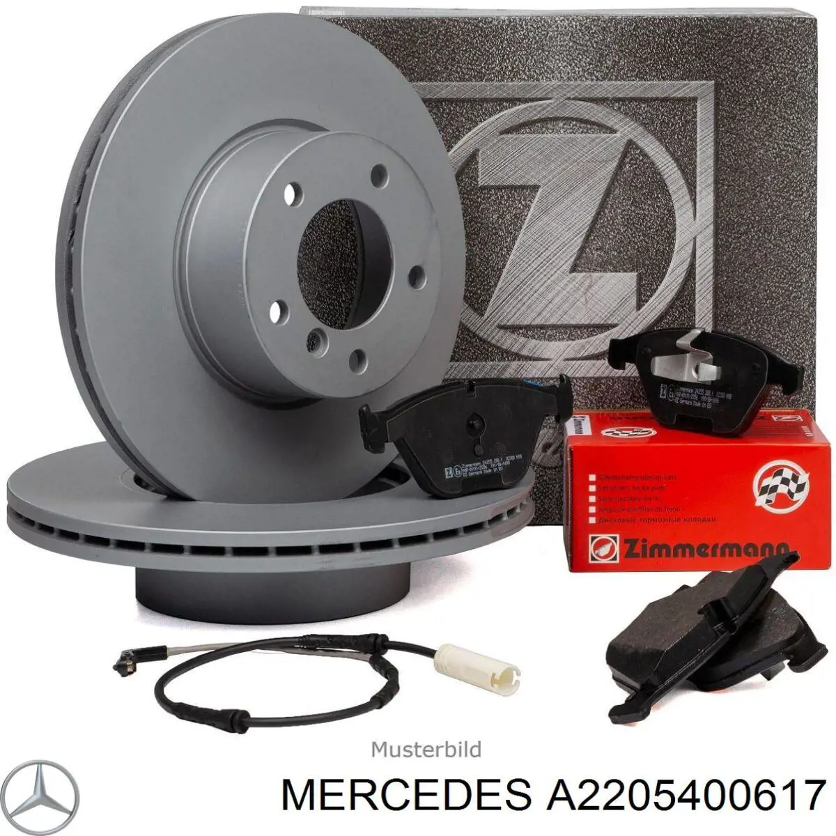 A2205400617 Mercedes Sensor de desgaste de pastillas de freno trasero