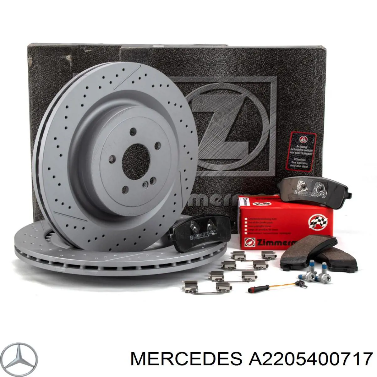 Sensor de desgaste de pastillas de freno trasero Mercedes A2205400717