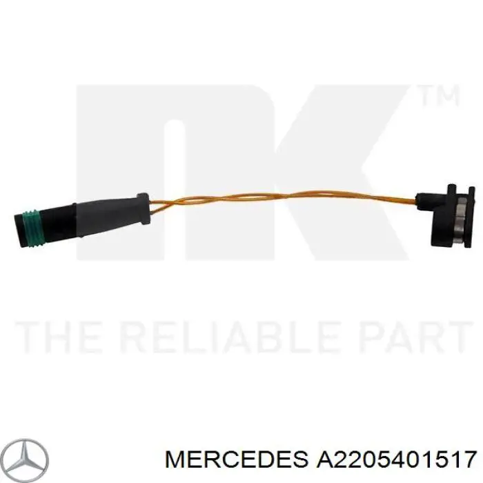 A2205401517 Mercedes contacto de aviso, desgaste de los frenos, delantero derecho