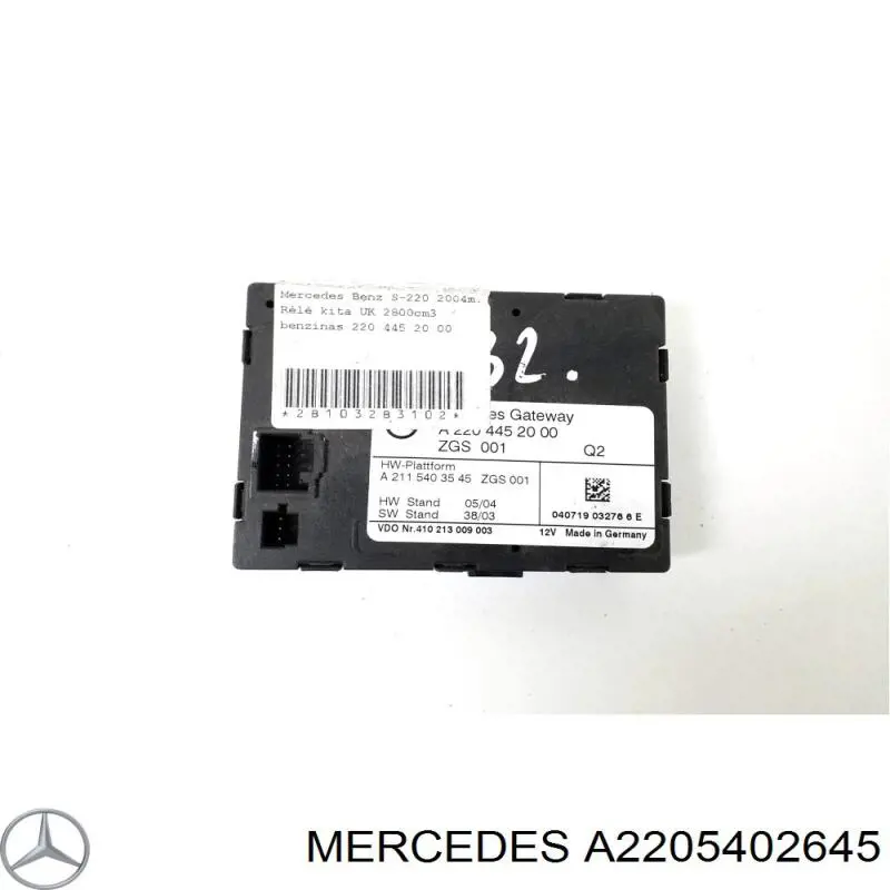 A2205402645 Mercedes Módulo de cierre centralizado