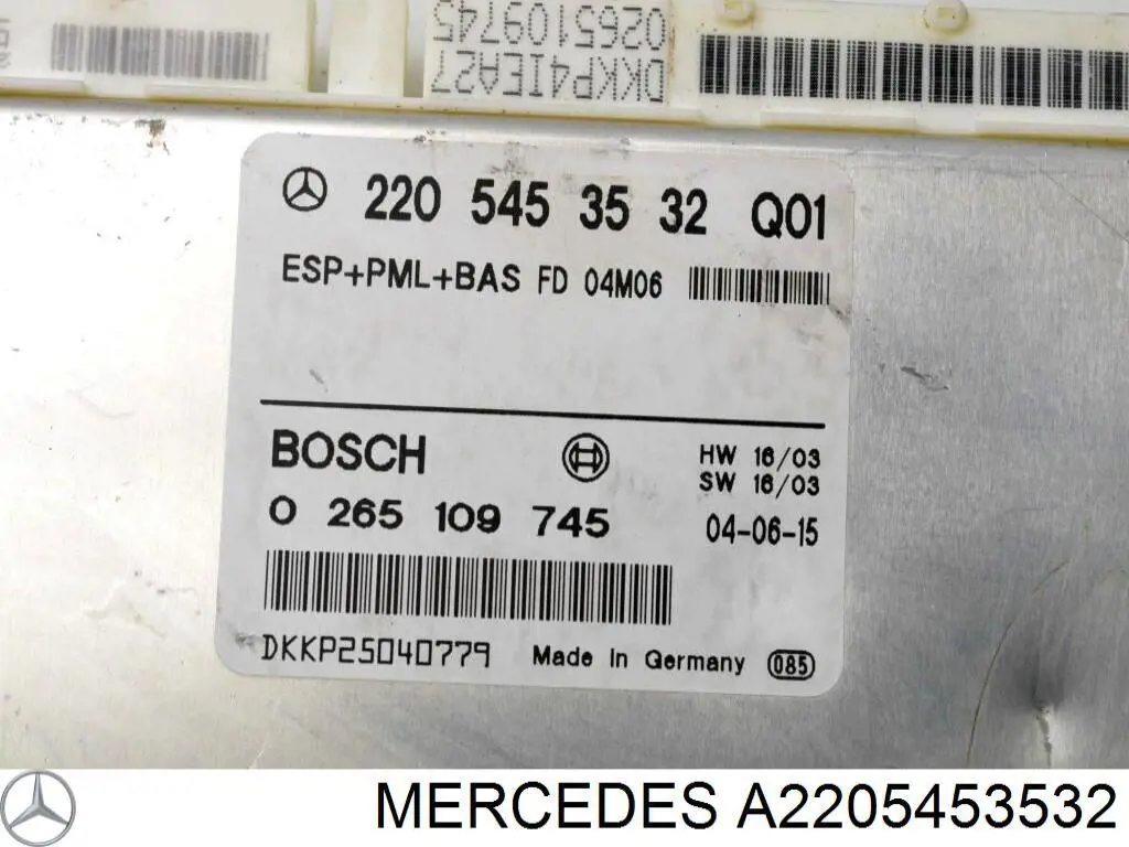 A2205453532 Mercedes módulo de control esp