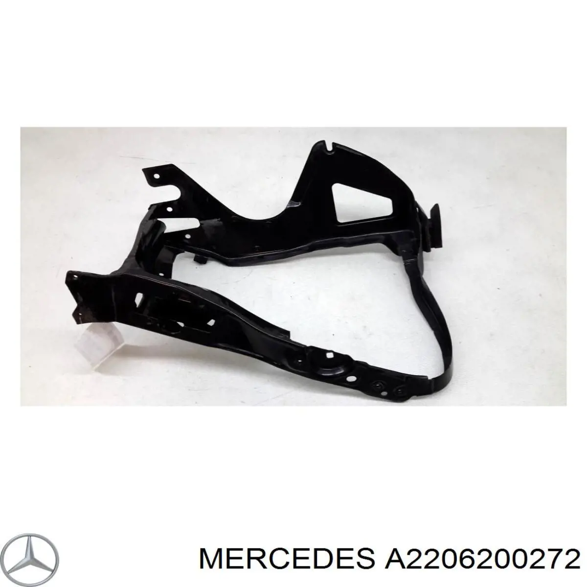 A2206200272 Mercedes Soporte derecho del radiador (panel de montaje para faros)