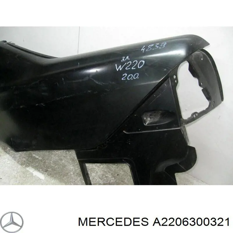 Aleta trasera izquierda Mercedes A2206300321 precio, desde 2600,64 EUR