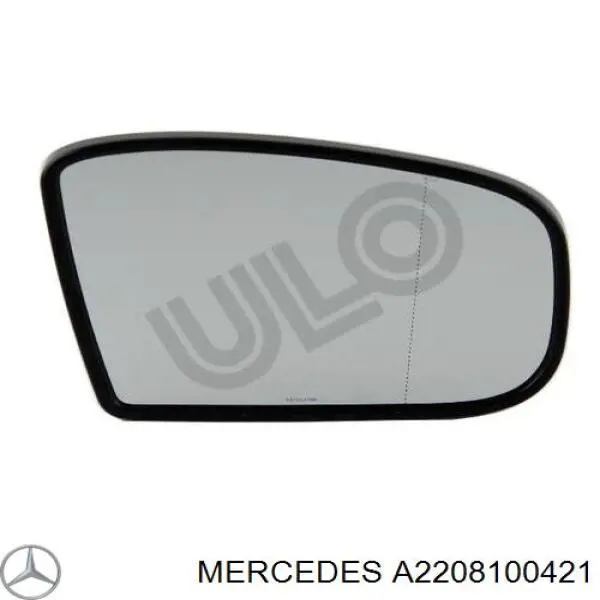 A2208100421 Mercedes cristal de espejo retrovisor exterior derecho
