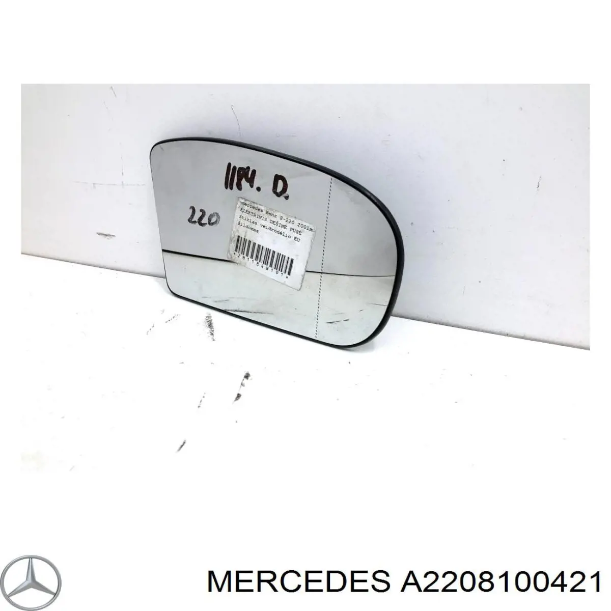 Comprar A2208100421 Mercedes Cristal de espejo retrovisor derecho