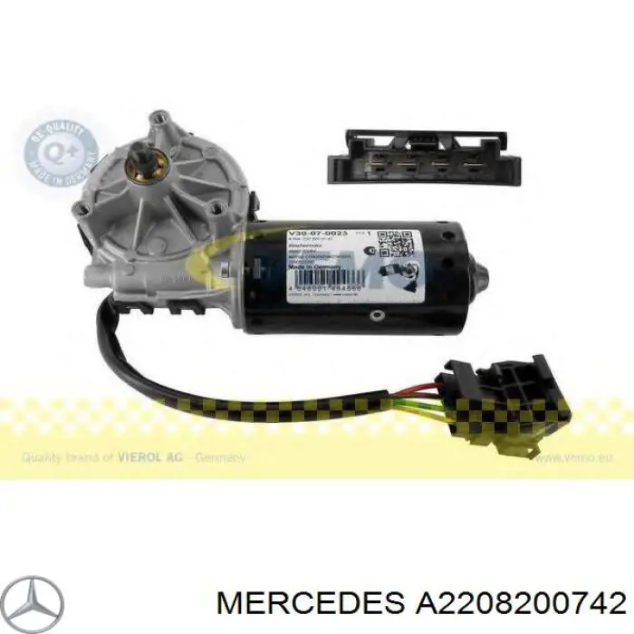 A2208200742 Mercedes Motor del limpiaparabrisas