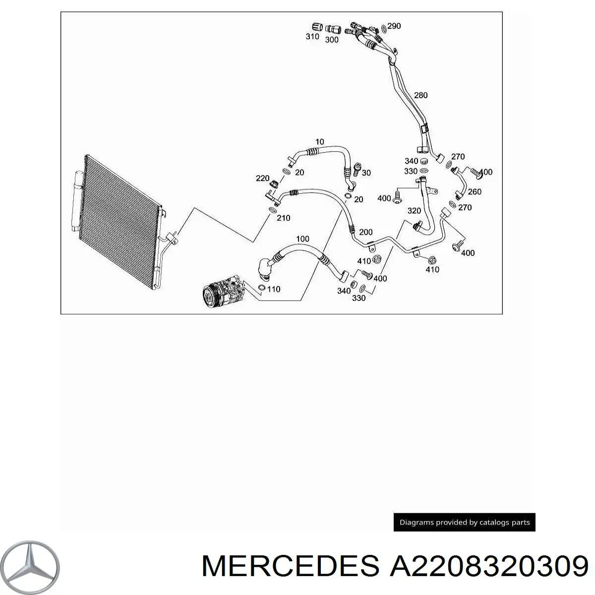  Mercedes A2208320309 precio, desde 6,66 EUR
