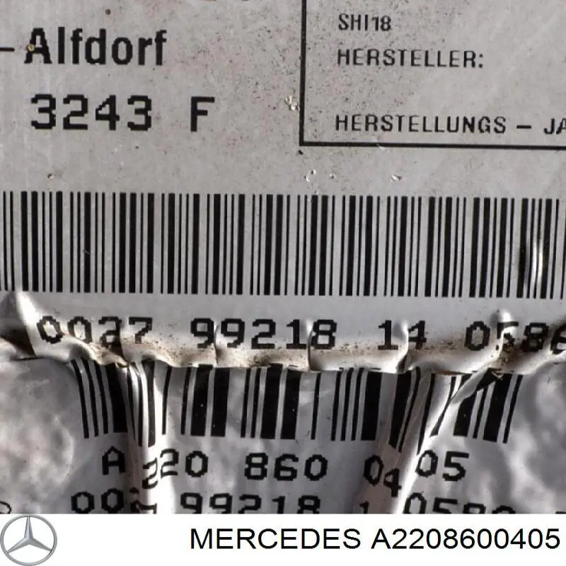 A2208600405 Mercedes airbag puerta delantera derecha