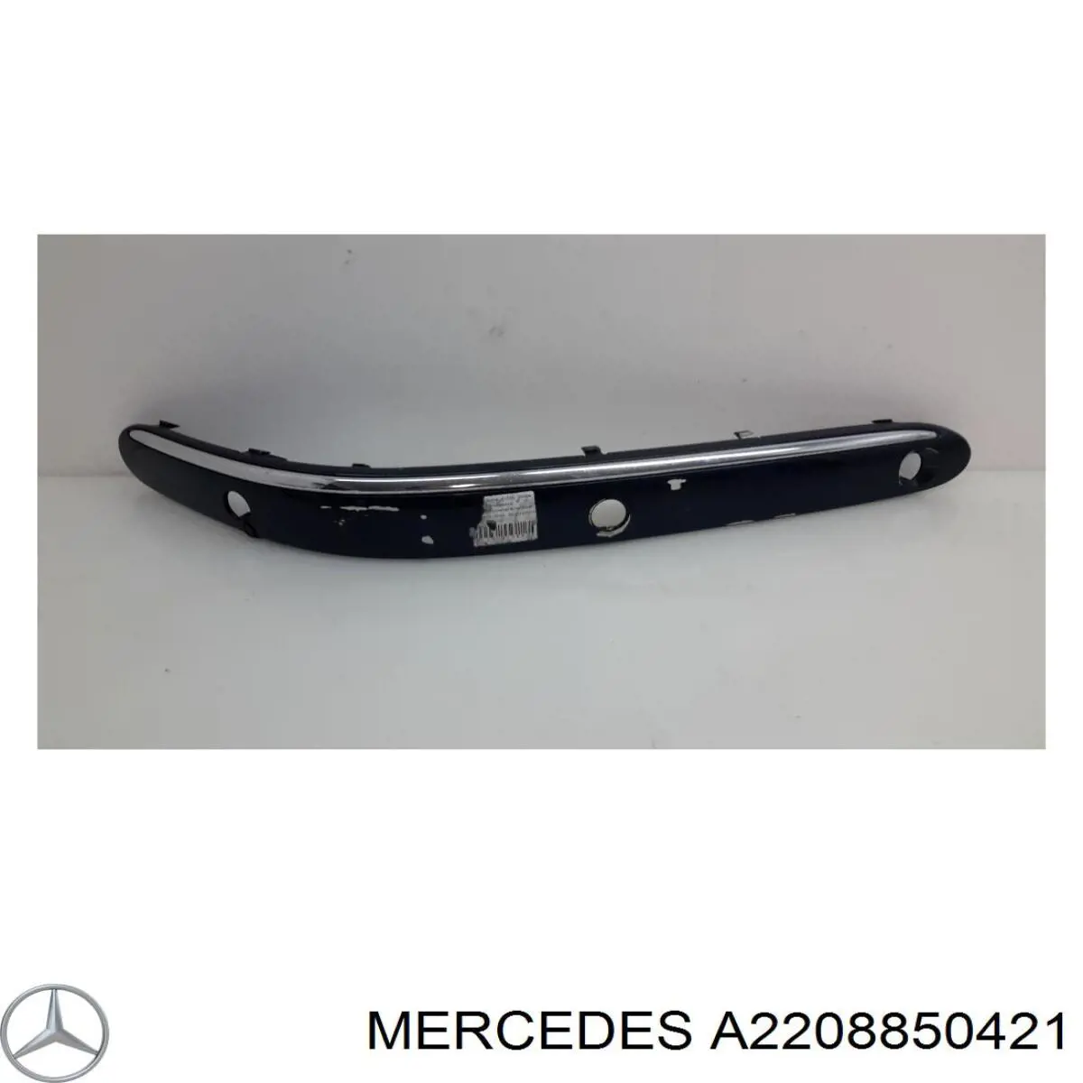 A2208850421 Mercedes moldura de parachoques delantero derecho