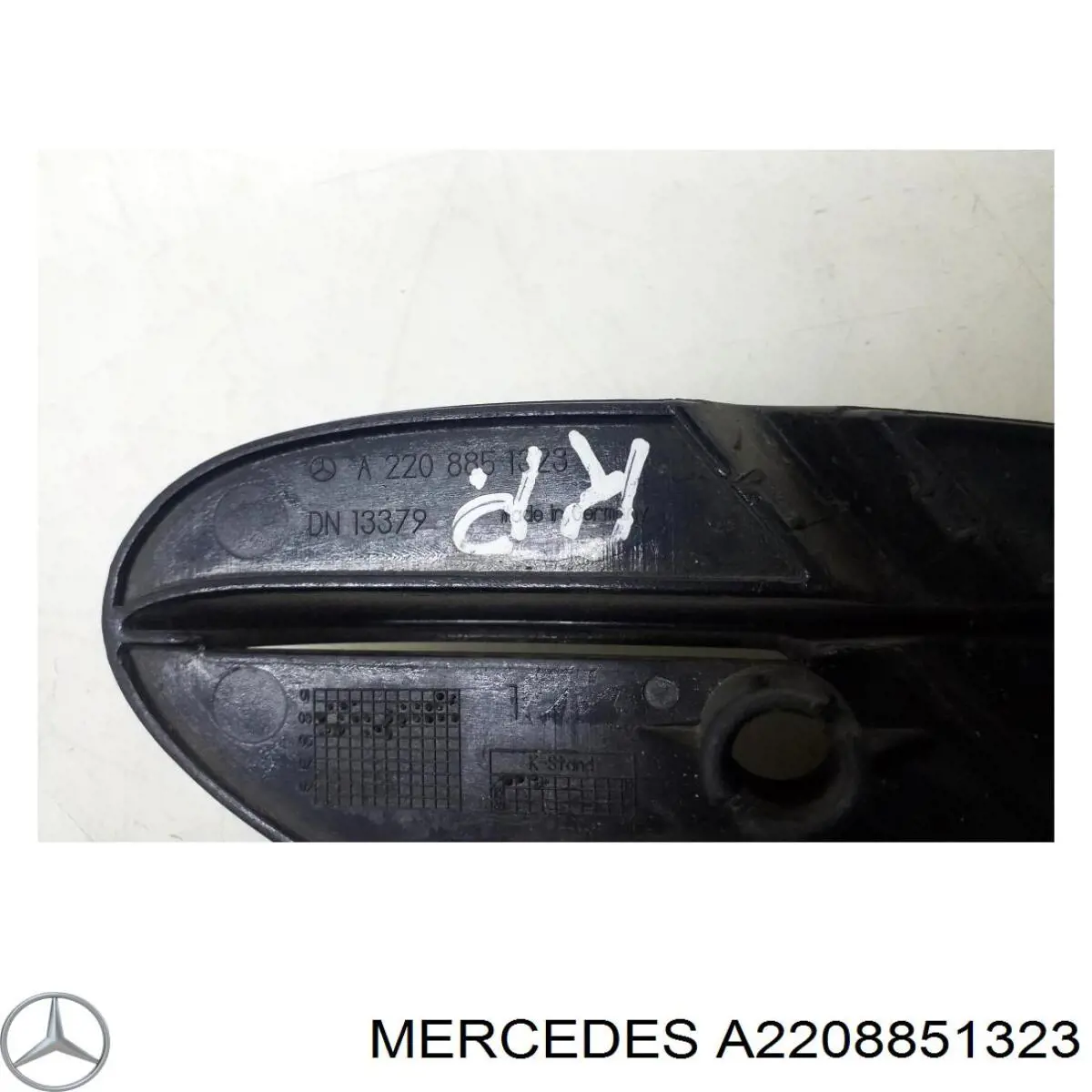 Rejilla de ventilación, parachoques trasero, izquierda para Mercedes S (W220)