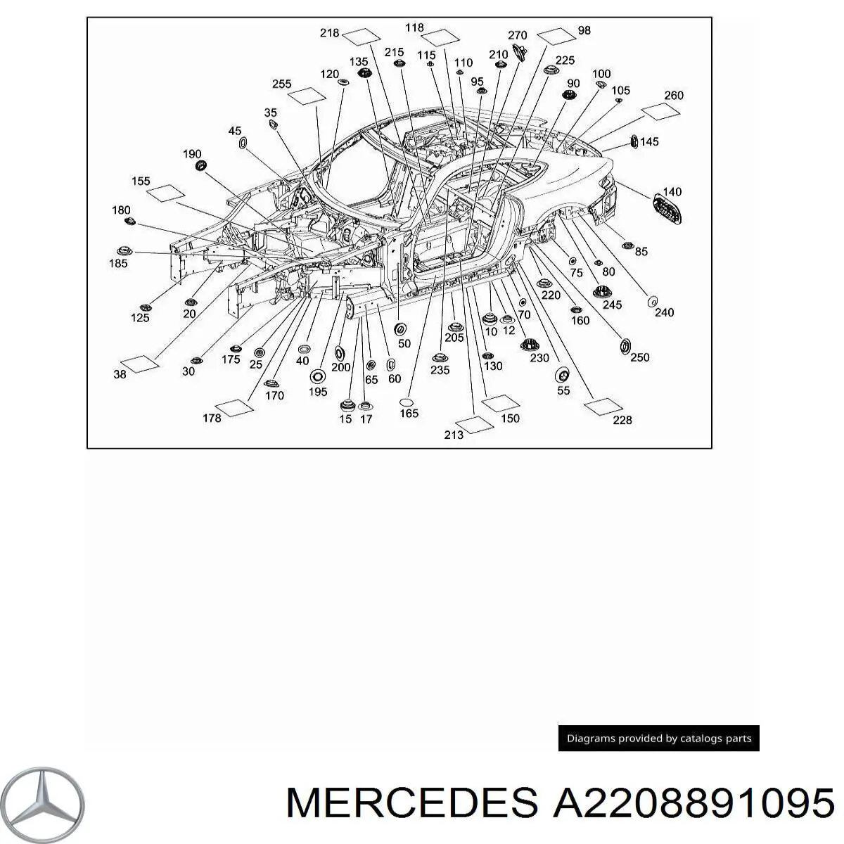  Mercedes A2208891095 precio, desde 4,72 EUR