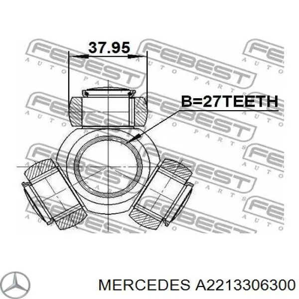 A2213306300 Mercedes árbol de transmisión delantero izquierdo