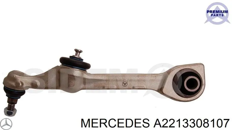 Brazo inferior izquierdo de la suspensión delantera A2213308107 Mercedes
