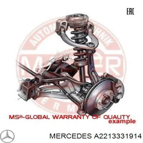 Silentblock de brazo de suspensión Mercedes A2213331914 precio, desde 21,73 EUR
