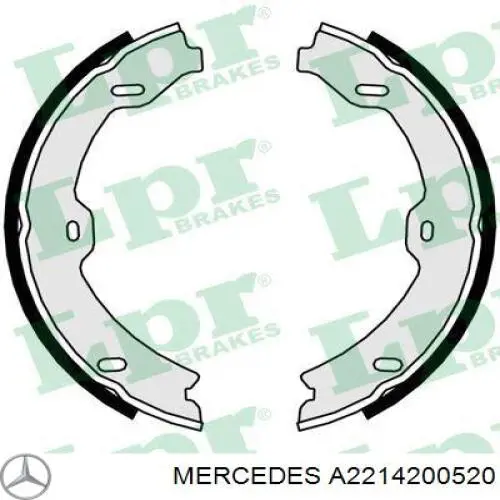 Comprar A2214200520 Mercedes Juego de zapatas de frenos, freno de estacionamiento
