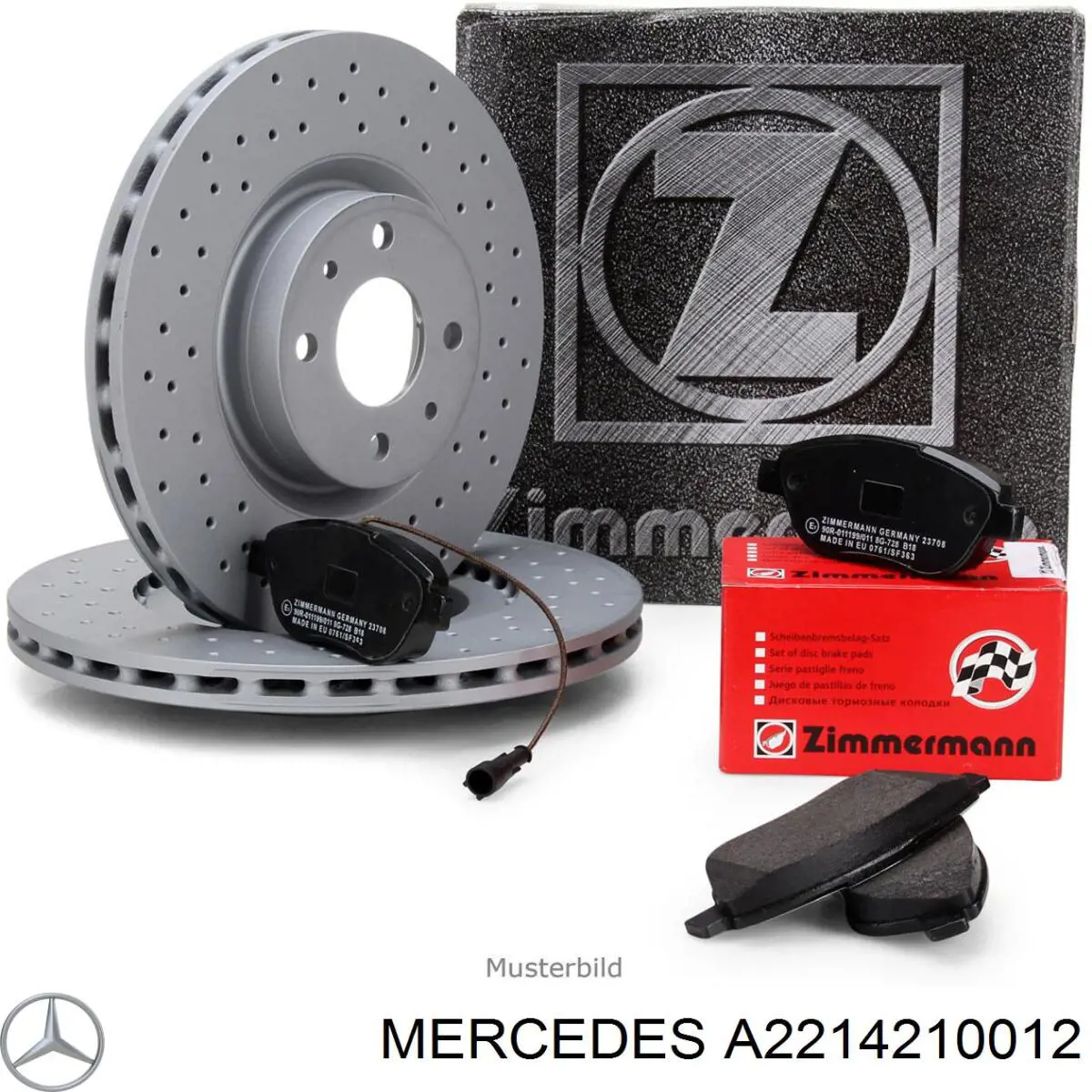 Comprar A2214210012 Mercedes Freno de disco delantero