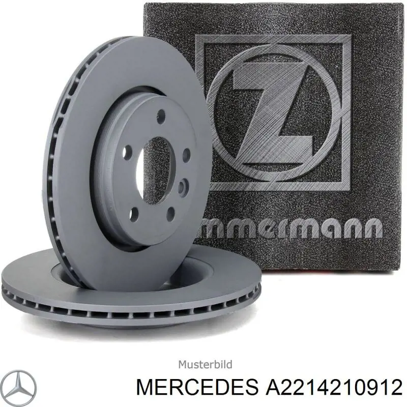 A2214210912 Mercedes disco de freno delantero