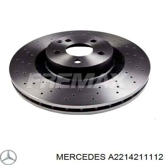 A2214211112 Mercedes disco de freno delantero