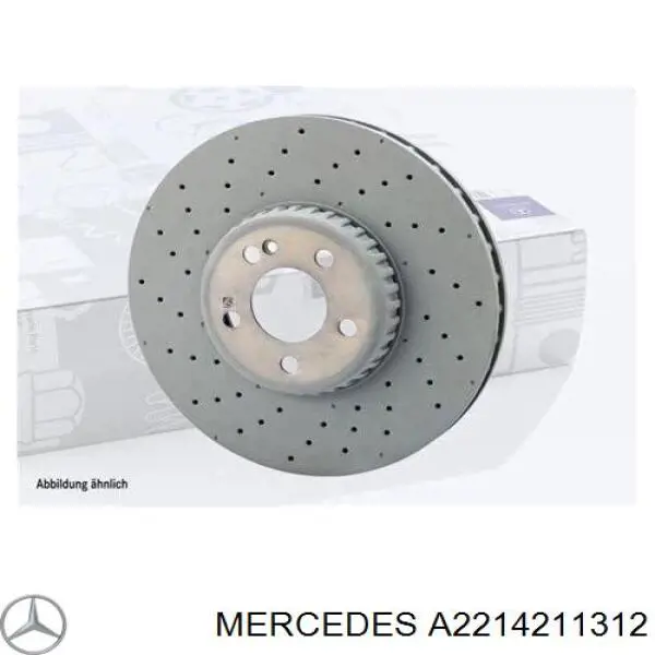 A2214211312 Mercedes disco de freno delantero