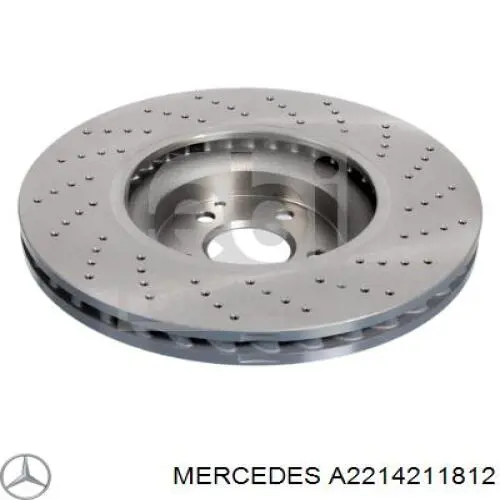 A2214211812 Mercedes disco de freno delantero