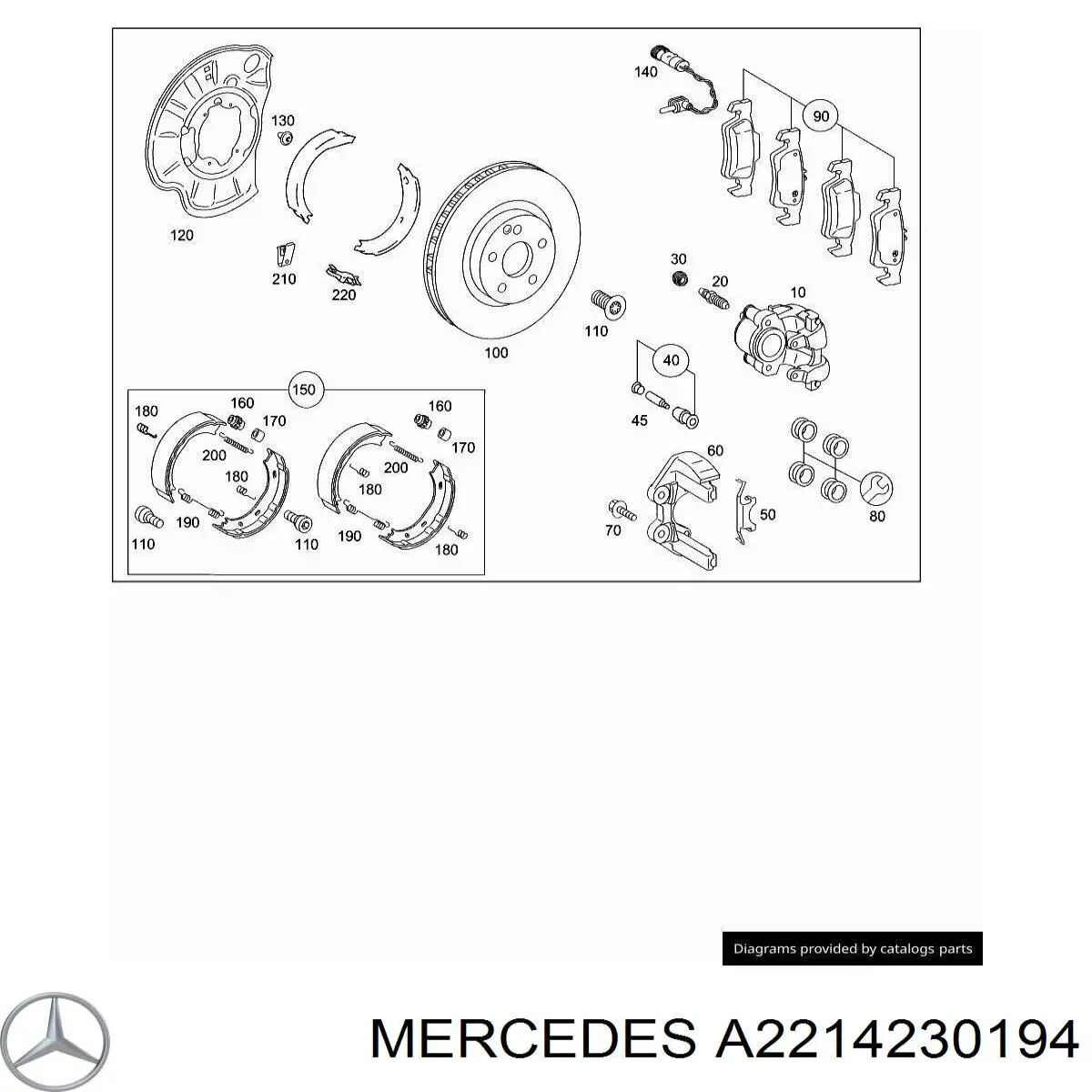  Mercedes A2214230094 precio, desde 99,92 EUR