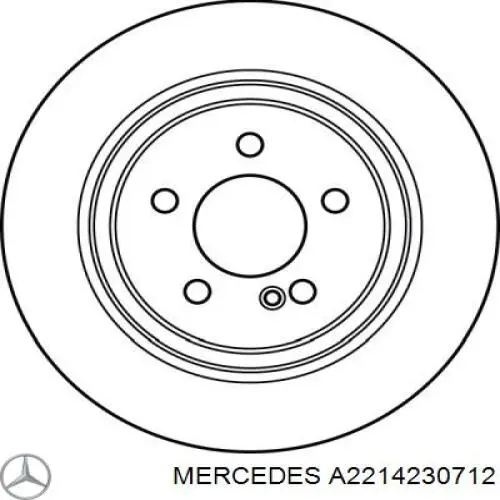 Comprar A2214230712 Mercedes Disco de freno trasero