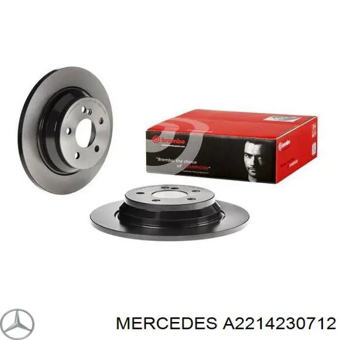 Disco de freno trasero A2214230712 Mercedes