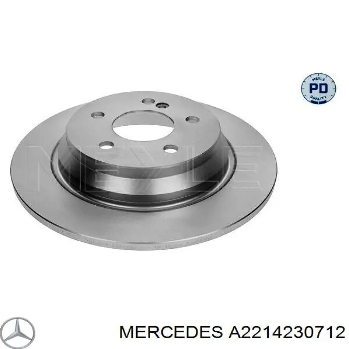 A2214230712 Mercedes disco de freno trasero