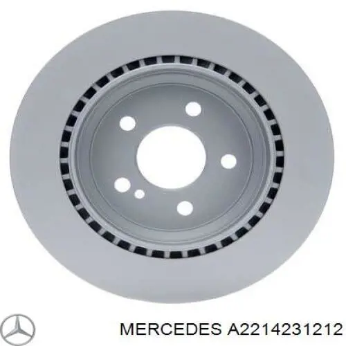 A2214231212 Mercedes disco de freno trasero