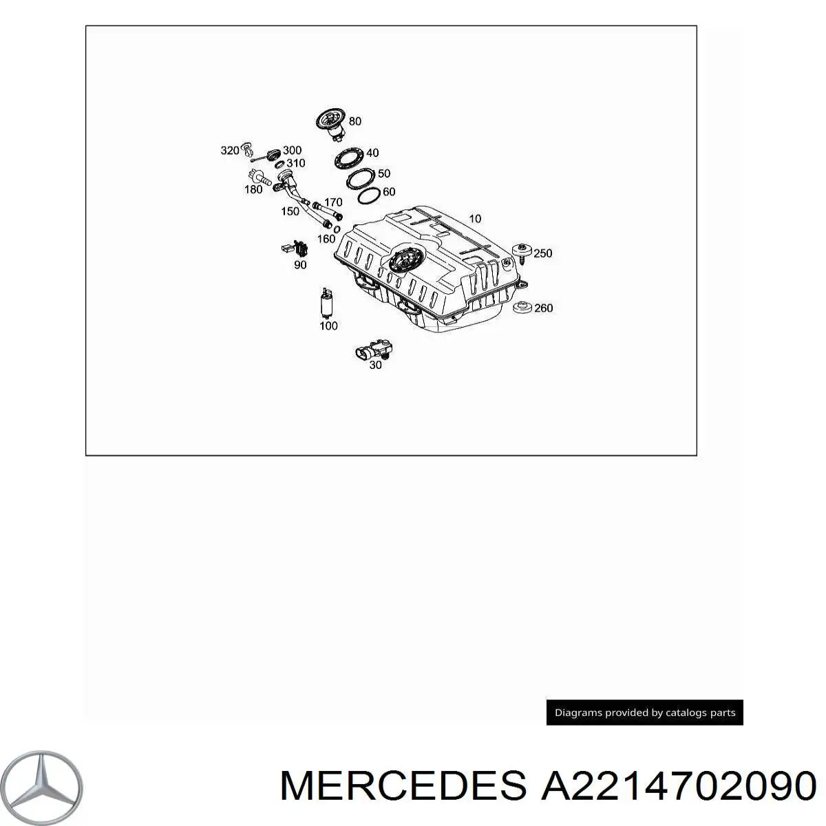 2214702090 Mercedes filtro combustible