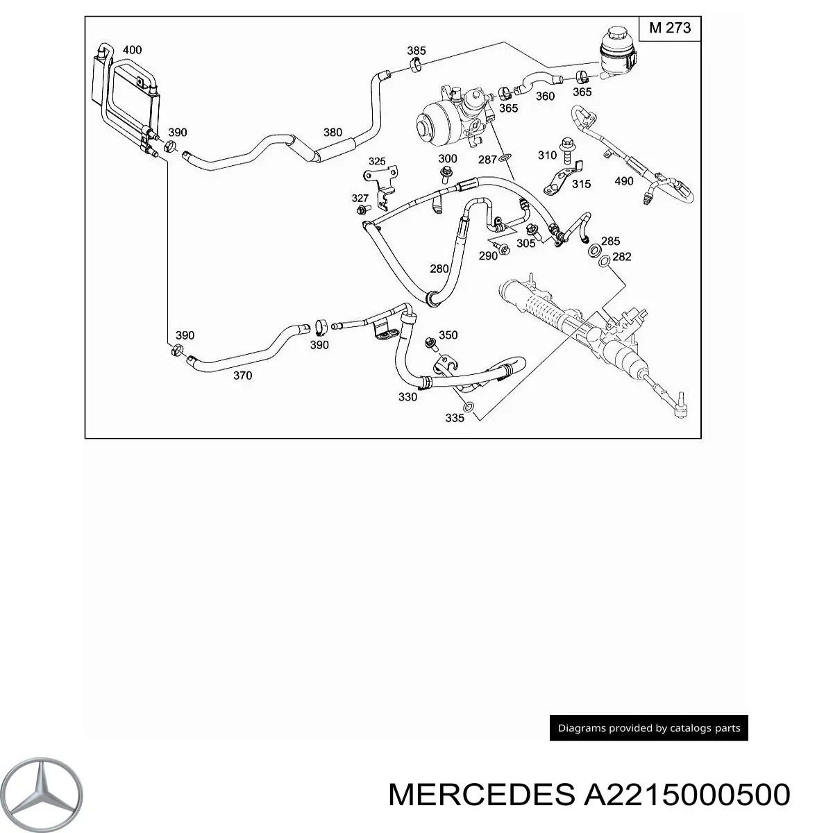 A2215000500 Mercedes radiador de direccion asistida