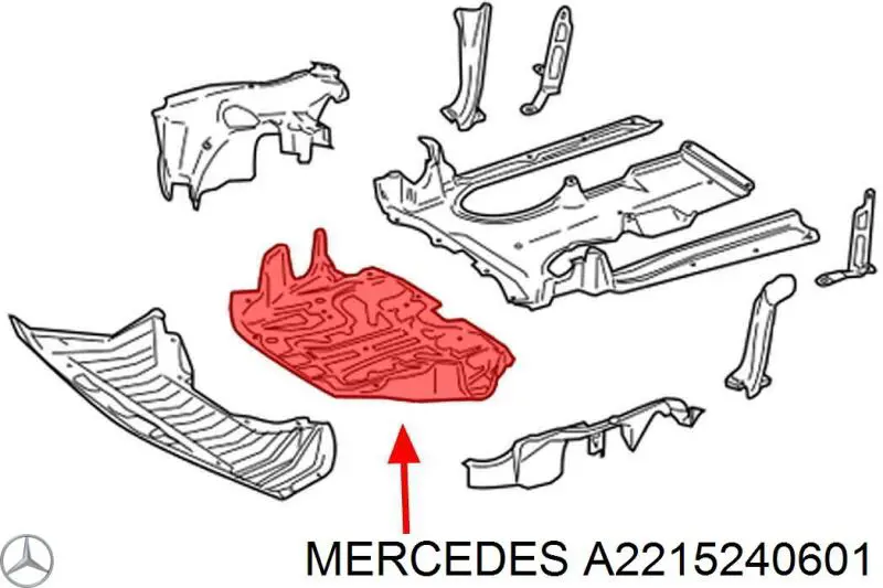 Protección de cárter Mercedes A2215240601 precio, desde 60,79 EUR