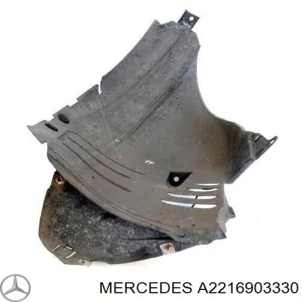 A2216903330 Mercedes guardabarros interior, aleta delantera, izquierdo delantero
