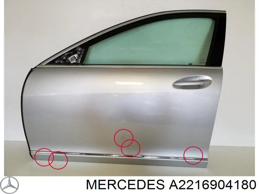 Moldura de puerta delantera izquierda inferior Mercedes A2216904180
