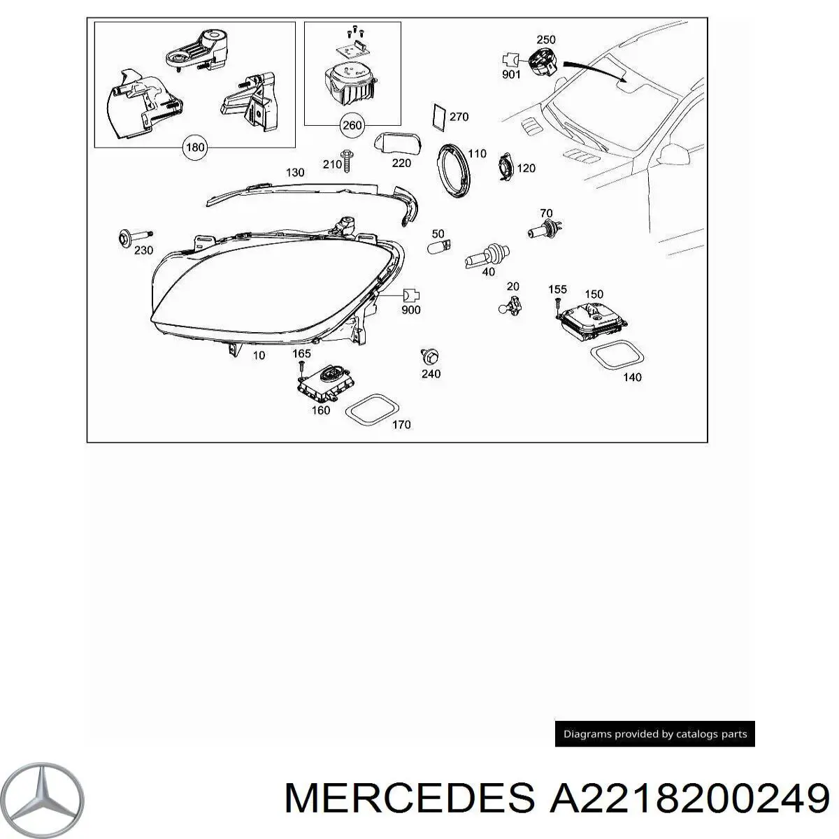  Mercedes A2218200249 precio, desde 14,48 EUR