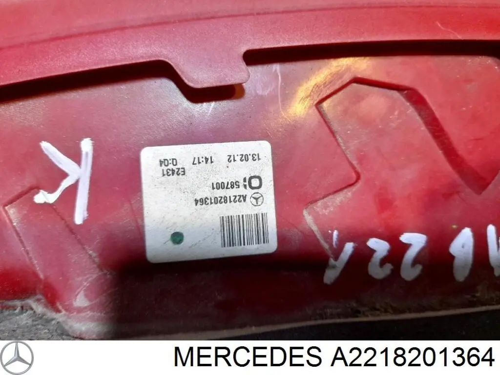 A2218201364 Mercedes piloto posterior izquierdo