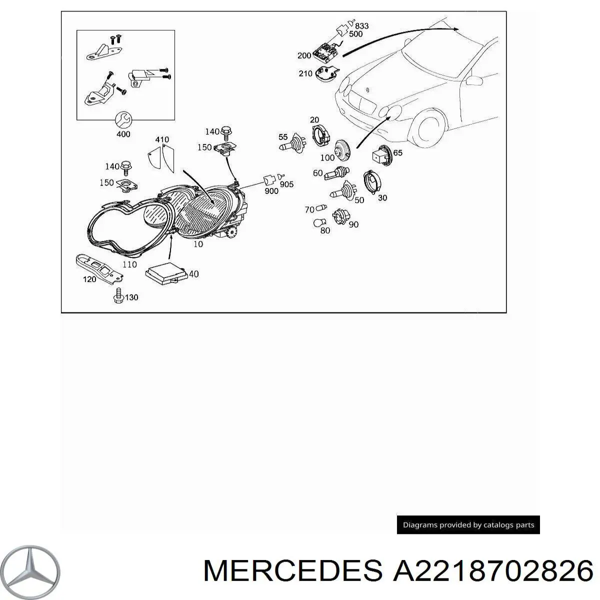 A2218702826 Mercedes sensor de lluvia