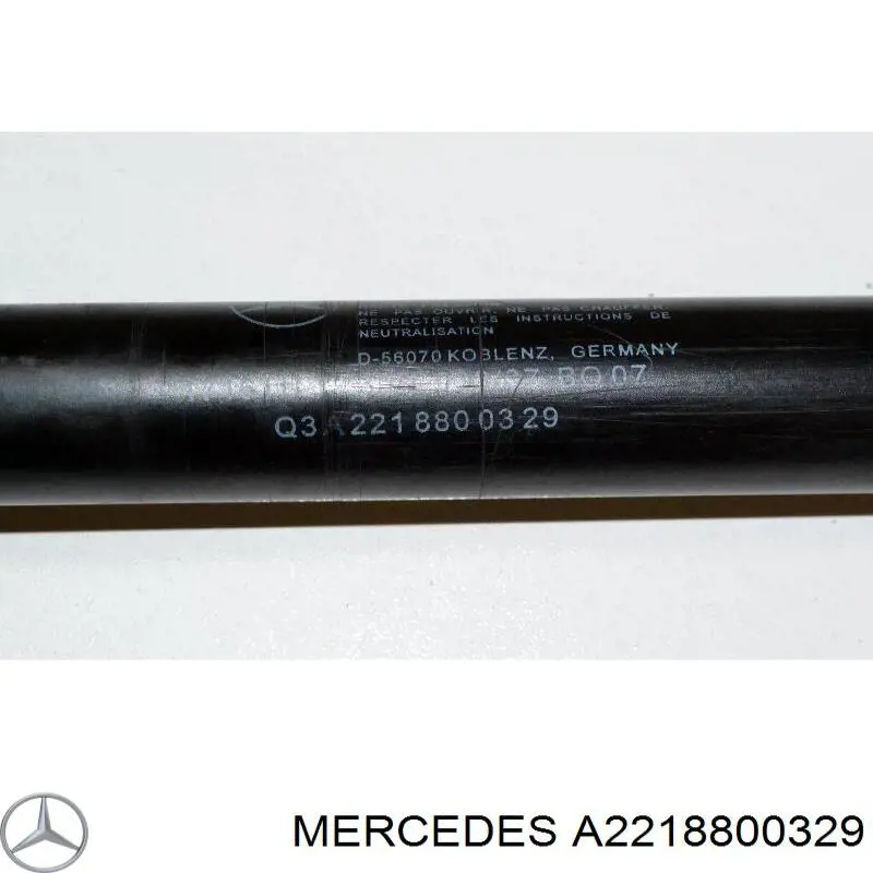 A2218800329 Mercedes muelle neumático, capó de motor