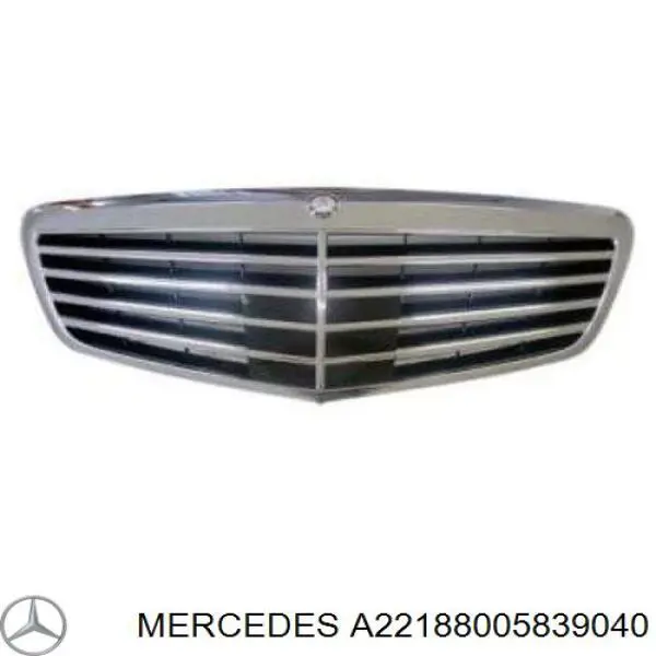 Rejilla delantera Mercedes A22188005839040 precio, desde 915,35 EUR