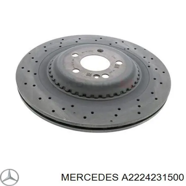 A2224231500 Mercedes disco de freno trasero