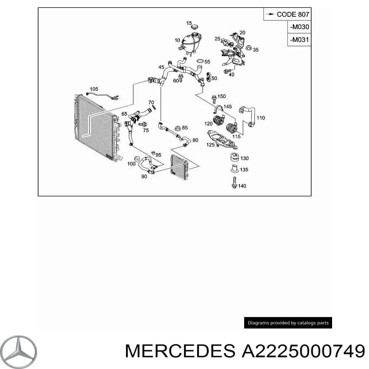 Mercedes A2225000749 precio, desde 58,08 EUR