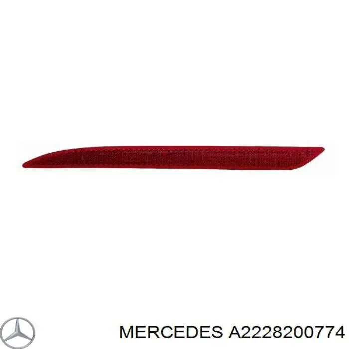 Reflector, paragolpes trasero, izquierdo para Mercedes ML/GLE (C292)