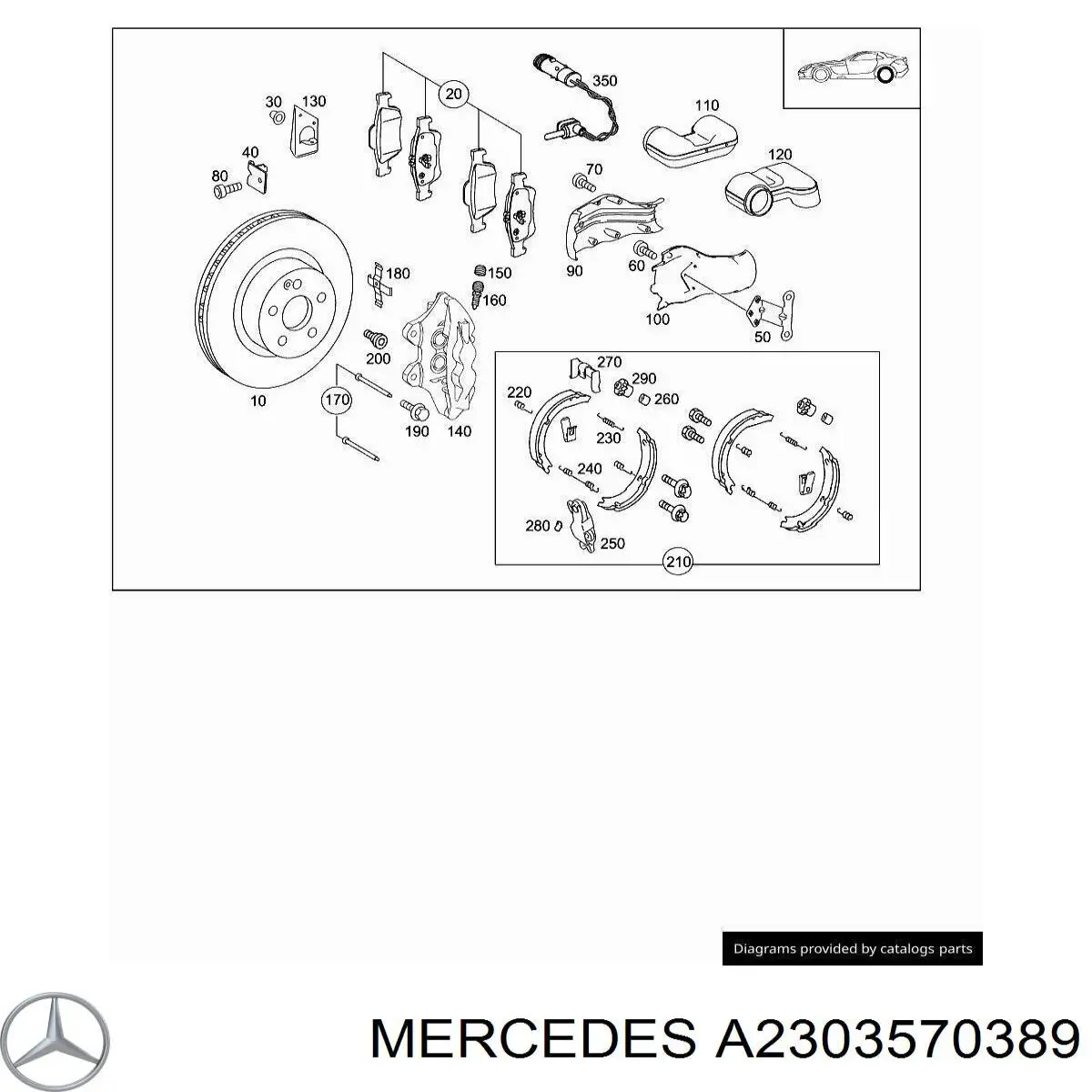  Mercedes A2303570389 precio, desde 5,02 EUR