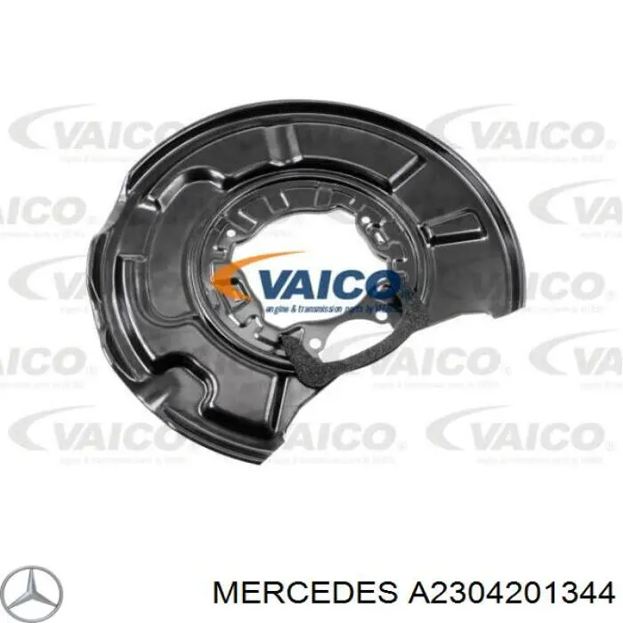 Protector de disco de freno trasero izquierdo Mercedes A2304201344 precio, desde 27,68 EUR