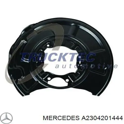 Protector de disco de freno trasero derecho A2304201444 Mercedes