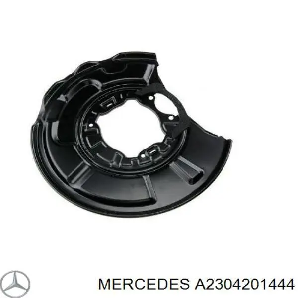 A2304201444 Mercedes chapa protectora contra salpicaduras, disco de freno trasero derecho