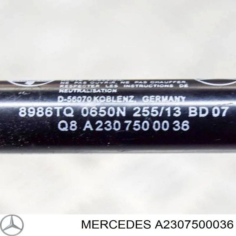 Amortiguador de maletero Mercedes A2307500036 precio, desde 14,81 EUR