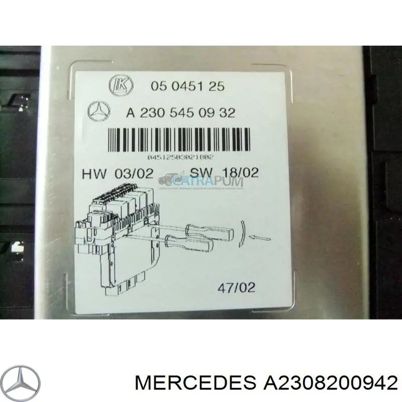 Motor eléctrico, elevalunas, puerta delantera izquierda Mercedes A2308200942