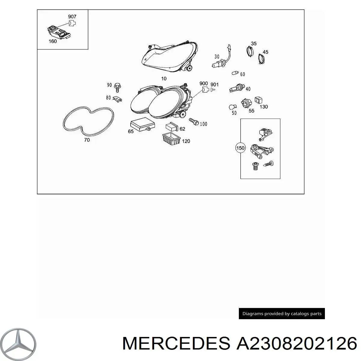 Centralita, faros xenon Mercedes A2308202126 precio, desde 62,64 EUR