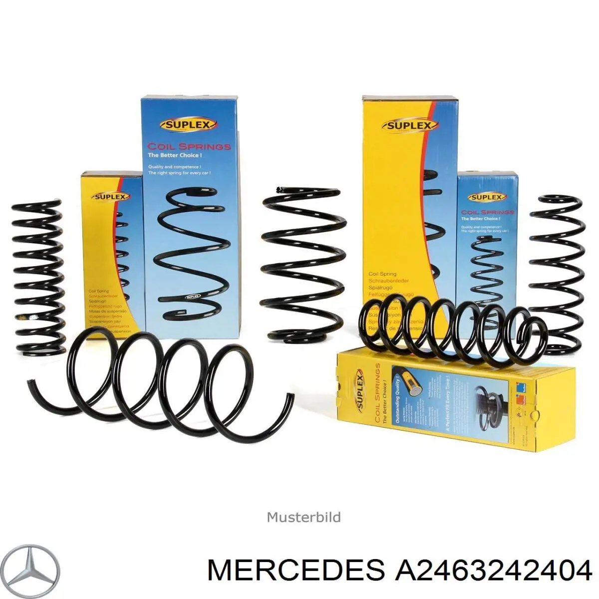 246324240464 Mercedes muelle de suspensión eje trasero